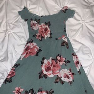 greenish dress with flowers size small